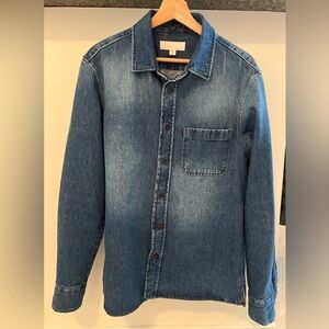 Zara Blue Denim Casual Button Down Shirt